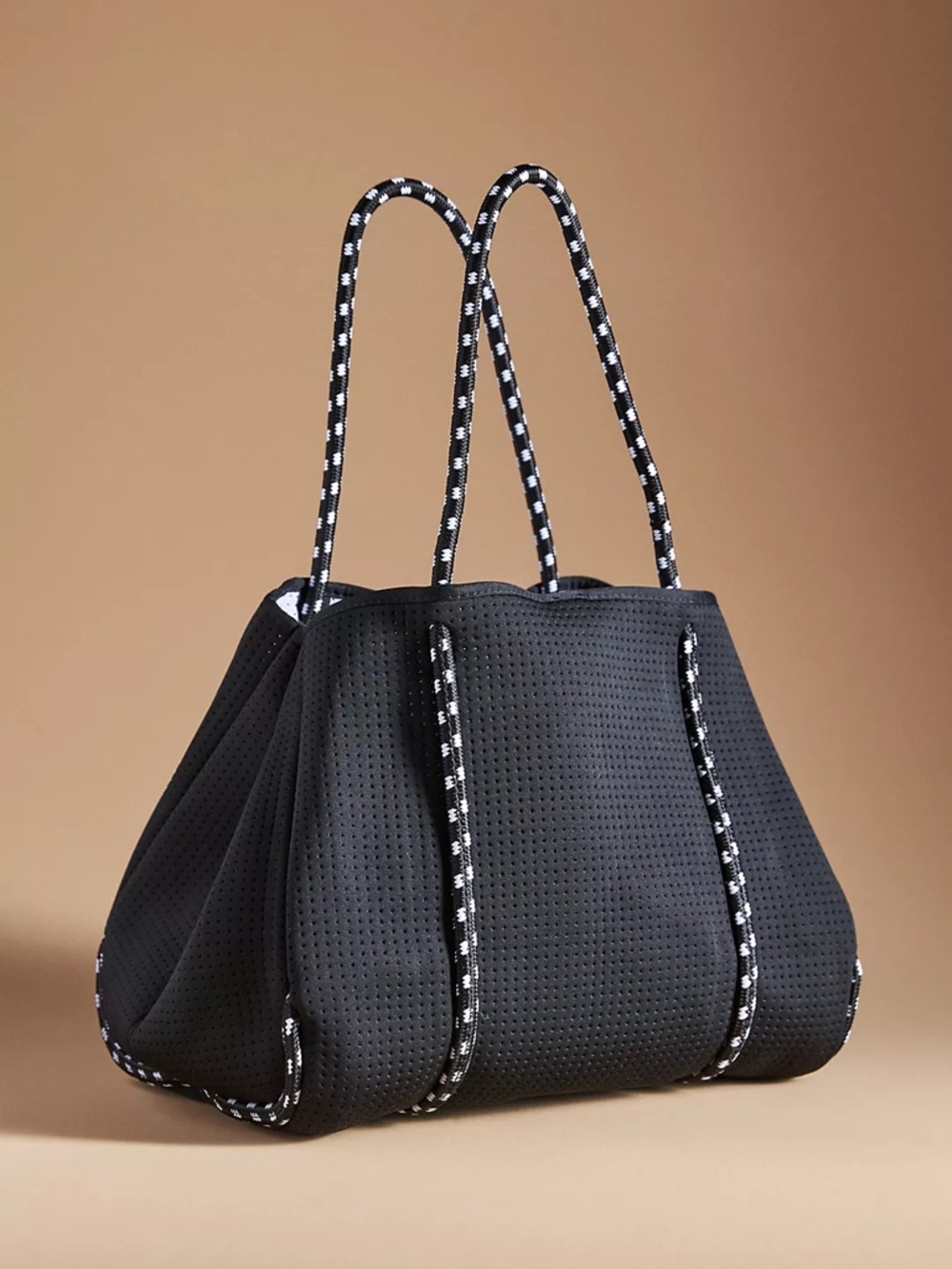 Anthropologie Pop Ups Brand Everyday Neoprene Tote - Black - NWOT